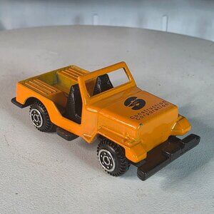 S&C Construction Corporation Orange Diecast Jeep Greenbrier Near Mint 2.75"